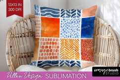 Modern Boho Pillow Sublimation - Doodle Texture Pillow Cover Product Image 1