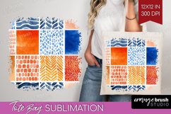 Modern Boho Tote Bag - Doodle Texture Tote Bag PNG Product Image 1