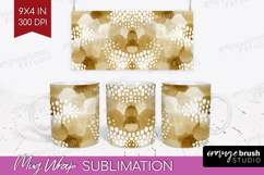 Modern Boho Mug Wrap - Doodle Texture Mug PNG Sublimation Product Image 1