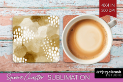 Modern Boho Square Coaster - Doodle Texture Coaster PNG Product Image 1