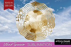 Modern Boho Wind Spinner Sublimation PNG - Doodle Texture Product Image 1