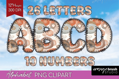 Boho Doodle Alphabet Clipart - Modern Texture Letters PNG Product Image 1