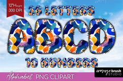 Boho Doodle Alphabet Clipart - Modern Texture Letters PNG Product Image 1