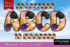Boho Doodle Alphabet Clipart - Modern Texture Letters PNG Product Image 1