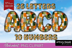 Boho Doodle Alphabet Clipart - Modern Texture Letters PNG Product Image 1