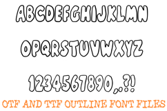 Modern Bubble Font Hand Drawn Cartoon Lettering ABC OTF Type Product Image 2