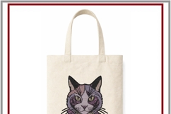 Cat in Hoodie Photostitch Machine Embroidery Fashion Design Product Image 7