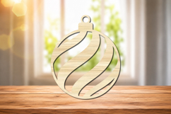 Modern Christmas Bauble Ornament Laser Cut Product Image 1