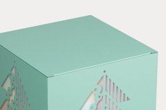 Modern Christmas Tree Cuttable Cube Favor Box SVG Template