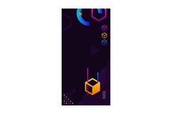 Modern colorful geometric background vertical banner concept Product Image 1