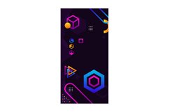 Modern colorful geometric background vertical banner design Product Image 1