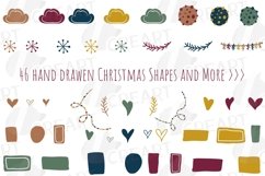 Modern Colorful Christmas Trees and shapes boho Clip Art. Product Image 3