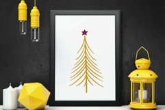 Modern Colorful Christmas Trees and shapes boho Clip Art. Product Image 11
