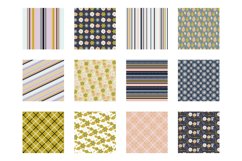 Modern Cute Florals Digital Paper, Vector Patterns Product Image 2