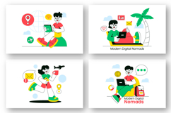 10 Modern Digital Nomads Illustration Product Image 2