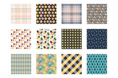 Modern Florals Digital Paper, Modern Florals Vector Patterns Product Image 2