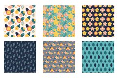 Modern Florals Digital Paper, Modern Florals Vector Patterns Product Image 3
