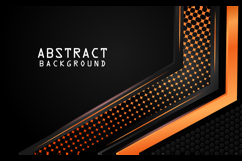 Modern futuristic geometry dark abstract with dark orange ov Product Image 2