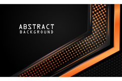 Modern futuristic geometry dark abstract with dark orange ov Product Image 1