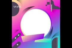 Modern gradient twibbon template design Product Image 2