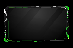 Modern green and gray tech overlay stream gamer template Product Image 2