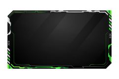 Modern green and gray tech overlay stream gamer template Product Image 1