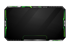 Modern green and gray tech overlay stream gamer template Product Image 1