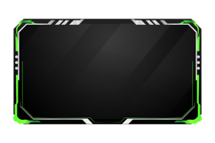 Modern green and gray tech overlay stream gamer template Product Image 1