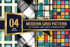 Modern Grid Patten Design Digital Paper Product Image 1