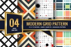 Modern Grid Patten Design Digital Paper Product Image 1