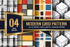 Modern Grid Patten Design Digital Paper Product Image 1