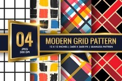 Modern Grid Patten Design Digital Paper Product Image 1