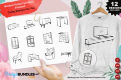 Modern Home Furniture Element Clipart Set Product Image 1