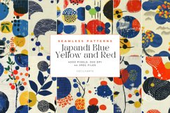 44 Modern Japandi Blue Yellow and Red Seamless Patterns Product Image 4