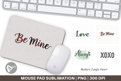 Modern Jungle Heart Mouse Pad Product Image 1