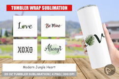 Modern Jungle Heart Tumbler Product Image 1