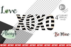 Modern Jungle Heart Clipart Product Image 1