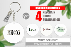 Modern Jungle Heart Keychain Product Image 1