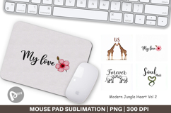 Modern Jungle Heart Mouse Pad Product Image 1