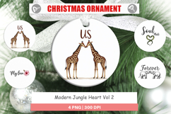 Modern Jungle Heart Ornament Product Image 1