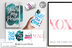 Modern Love Notes Digital Paper Product Image 1