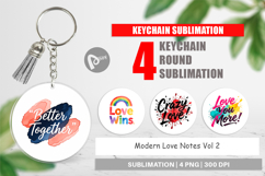 Modern Love Notes Keychain Product Image 1
