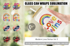 Modern Love Notes Glass Can Product Image 1