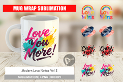 Modern Love Notes Mug Wrap Product Image 1