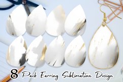 Modern Abstract Oil Paint Earring teardrop sublimation desig Product Image 1