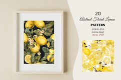 Watercolor Lemon Seamless Digital Paper Citrus Floral Paper Product Image 5