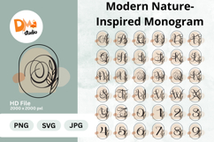 Modern Nature-Inspired Monogram Product Image 1