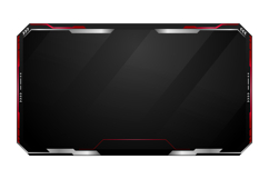 Modern red and gray tech overlay stream gamer template scree Product Image 1