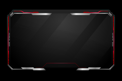 Modern red and gray tech overlay stream gamer template scree Product Image 2