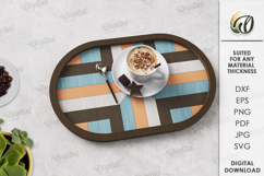 Modern Serving Tray Laser Cut . Wooden Tray SVG Product Image 1